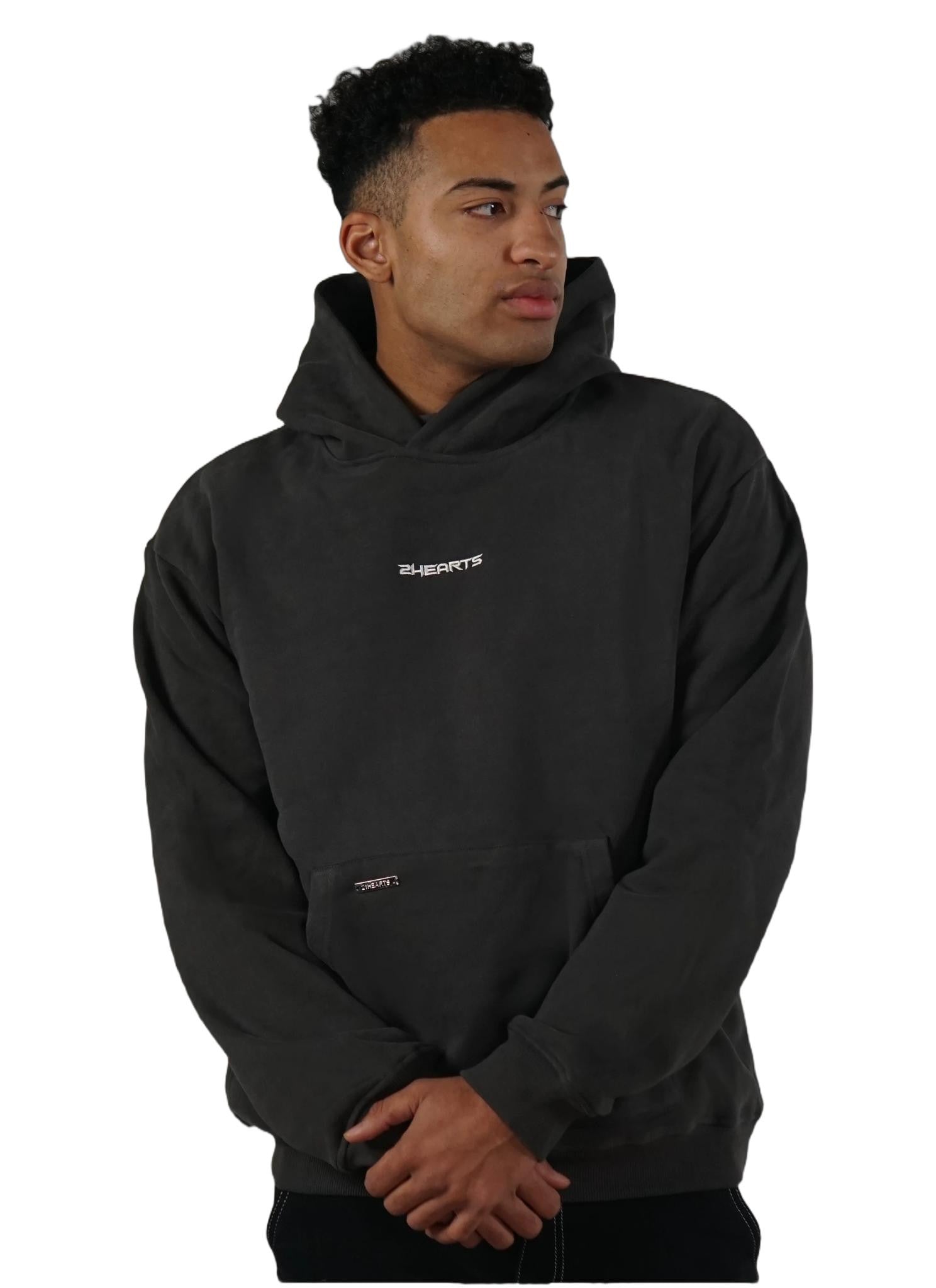 Broken Hearts Grey Oversize Hoodie