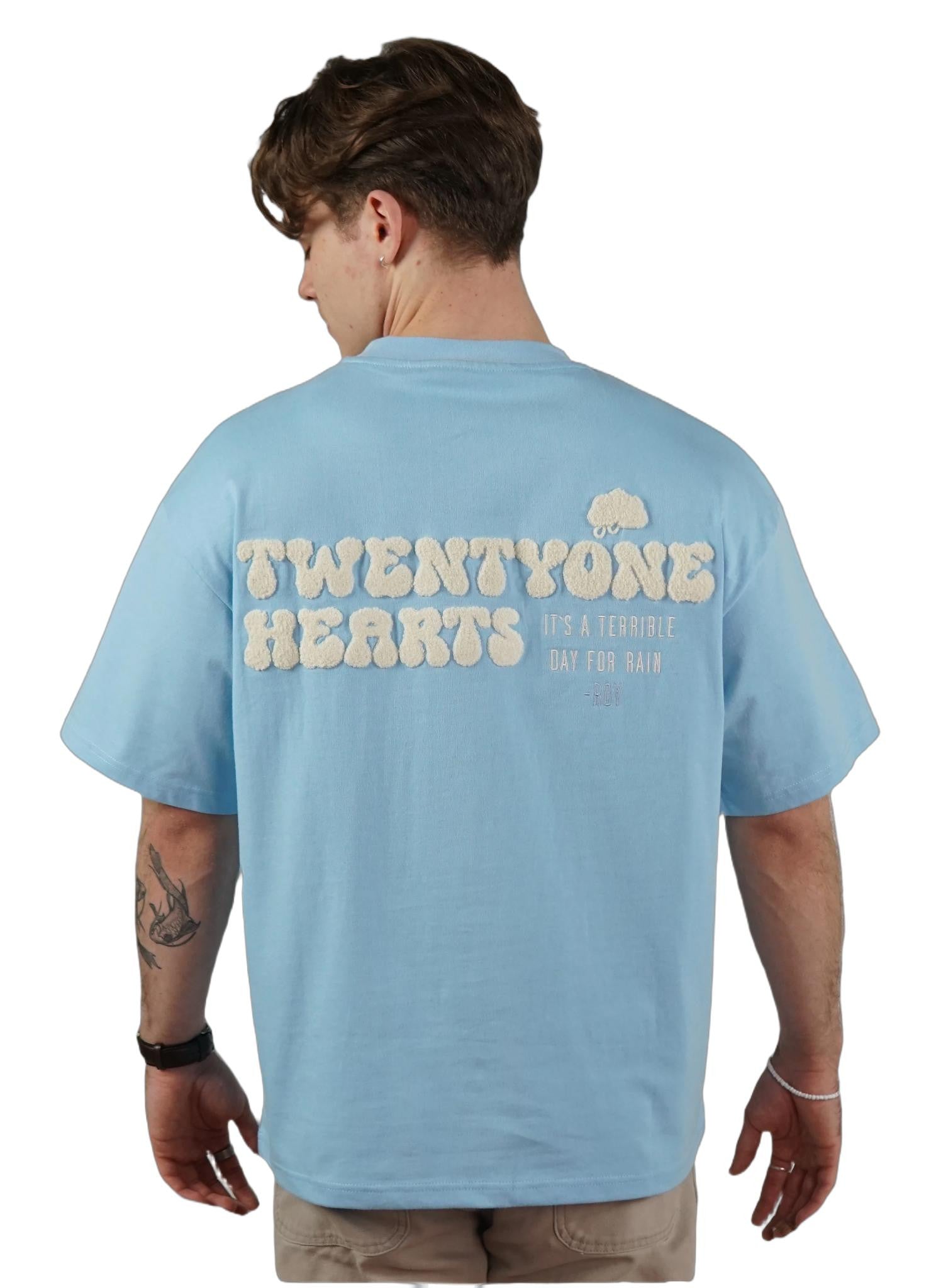 Broken Hearts Blue Oversize Tee