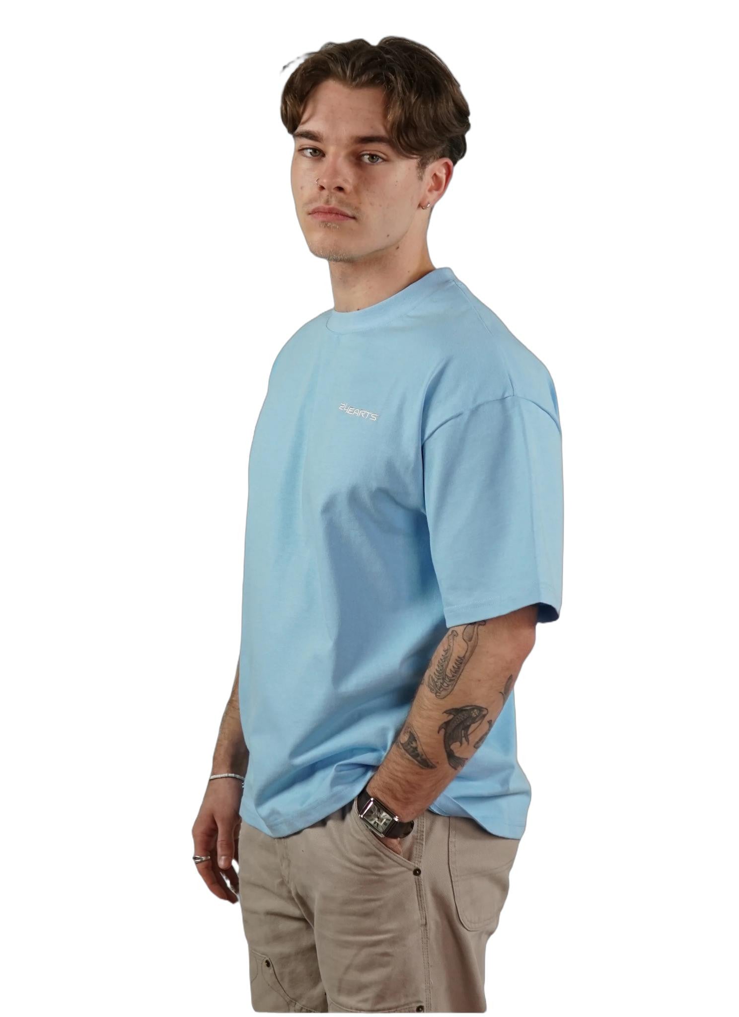 Broken Hearts Blue Oversize Tee