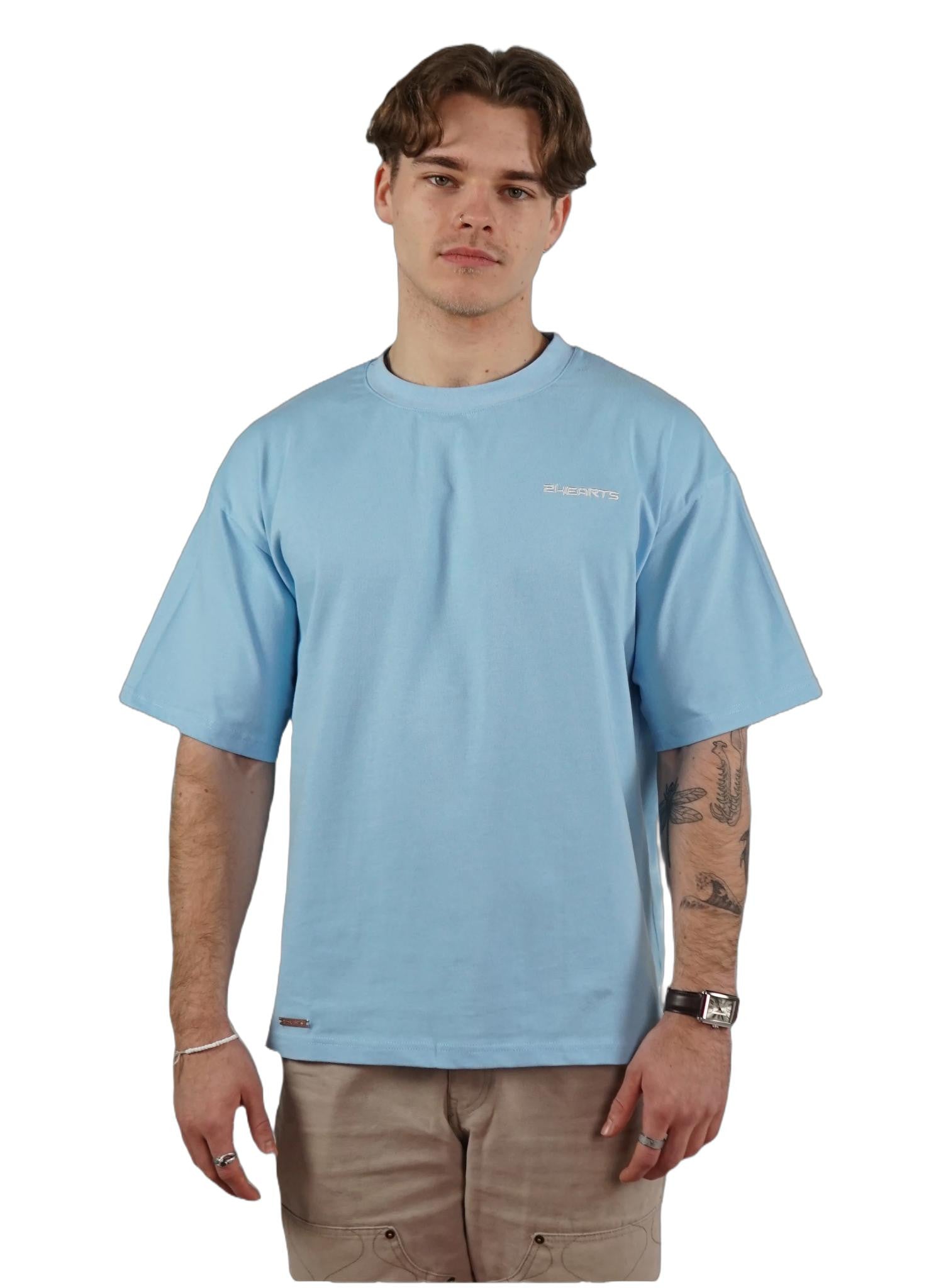 Broken Hearts Blue Oversize Tee
