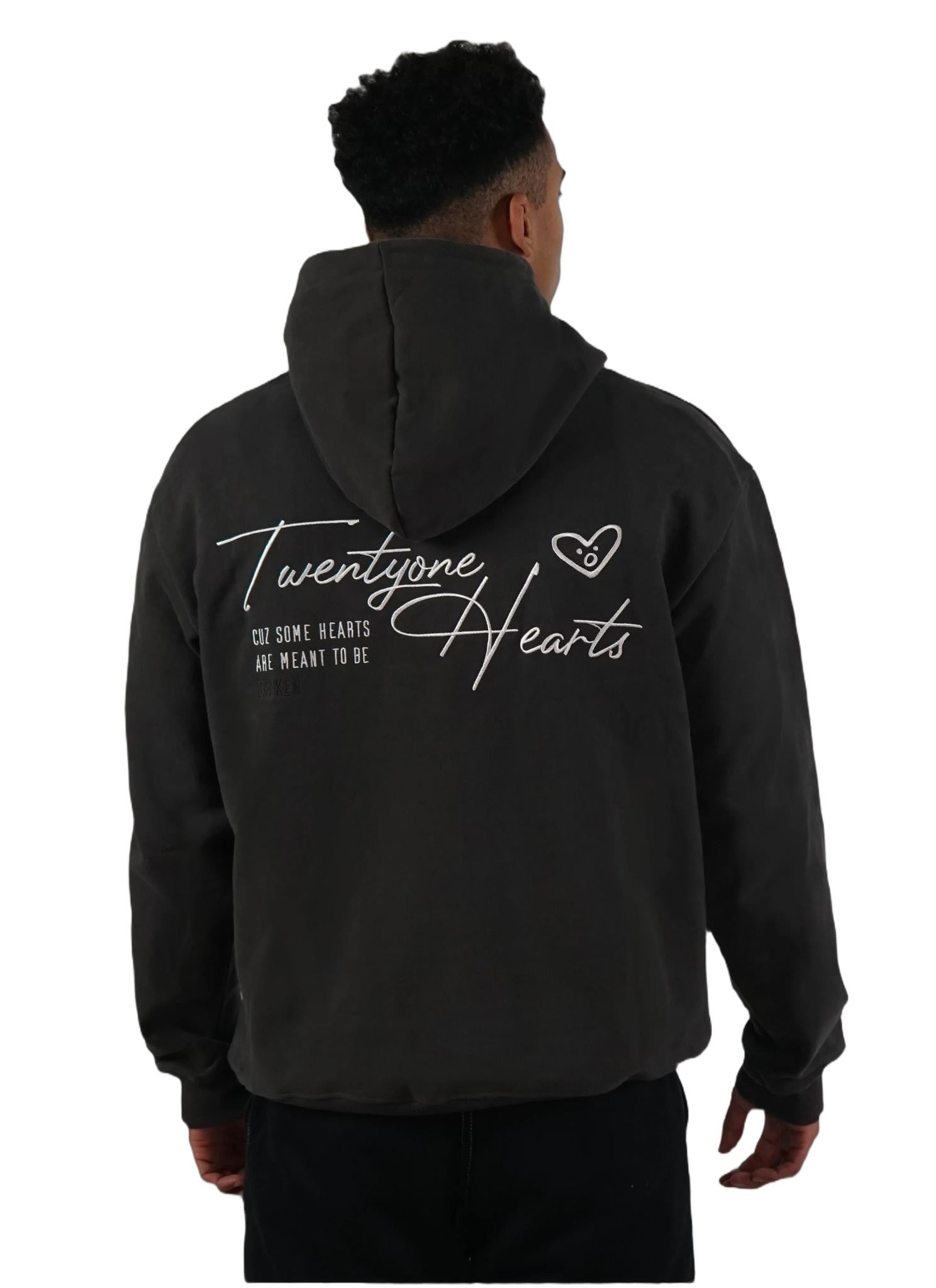 Broken Hearts Grey Oversize Hoodie