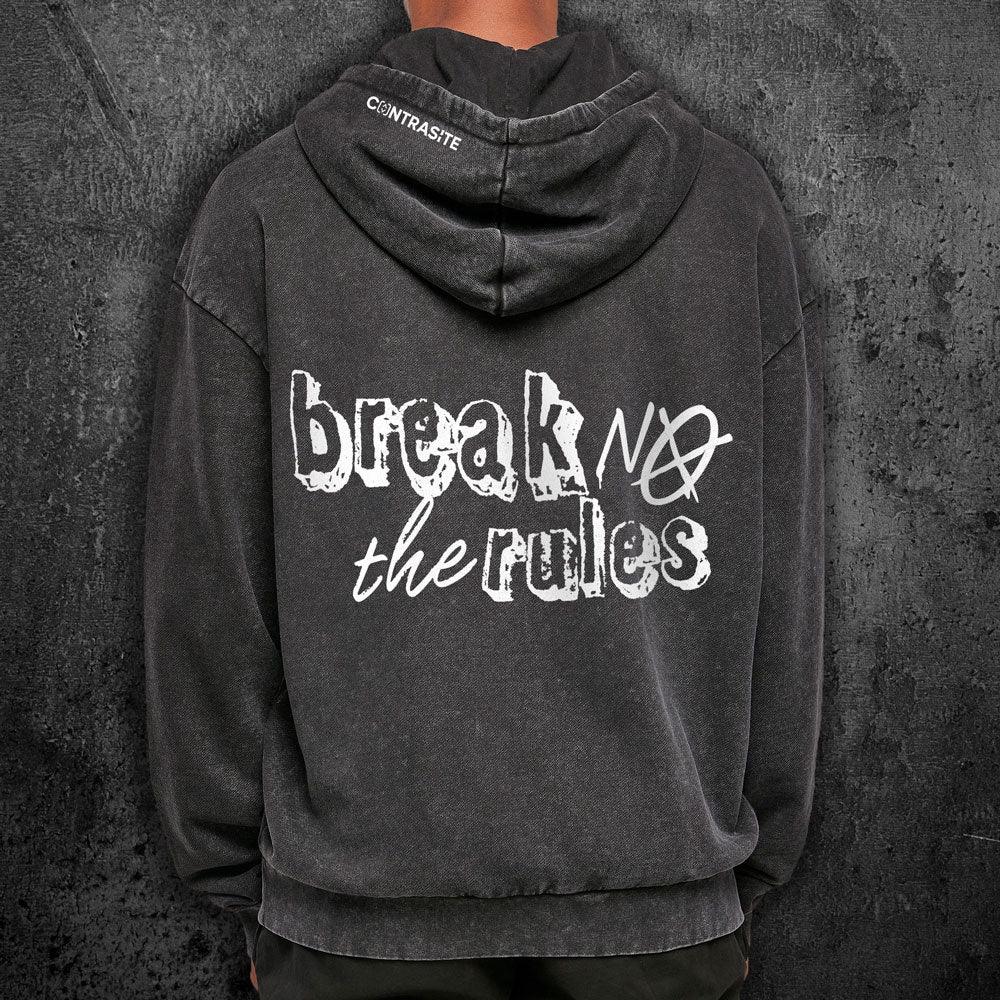 Men - Oversized Hoodie - Break (No) Rules