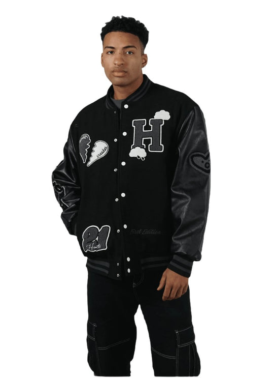 Broken Hearts Varsity Jacket - ZEIMZY