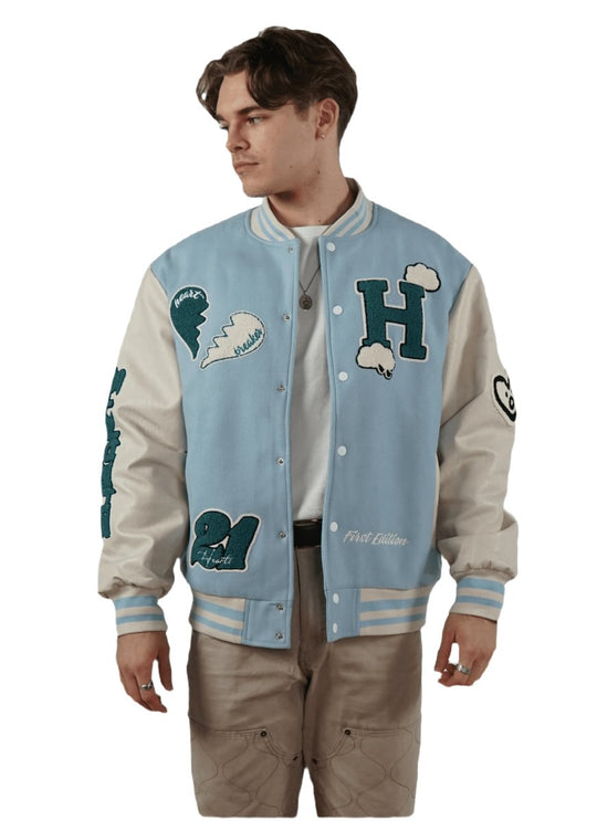 Broken Hearts Varsity Jacket - ZEIMZY