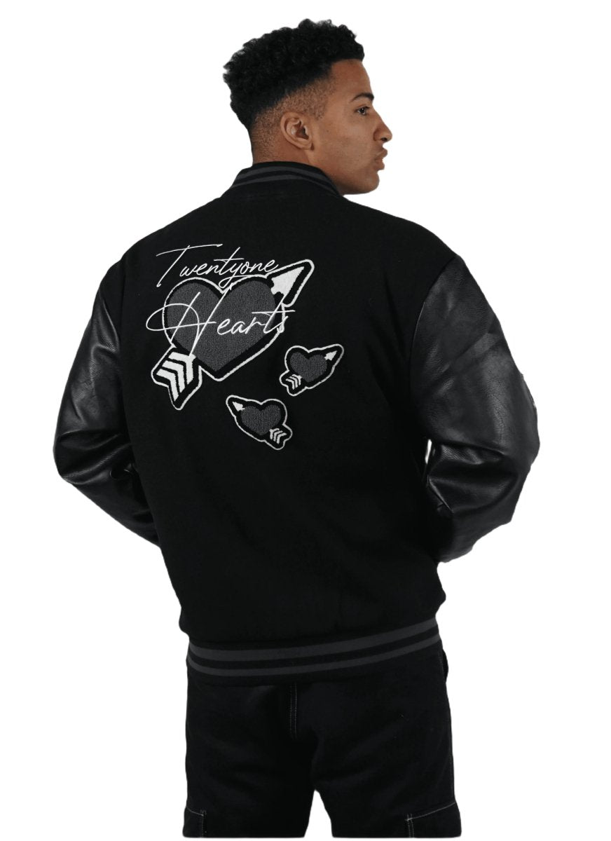 Broken Hearts Varsity Jacket - ZEIMZY