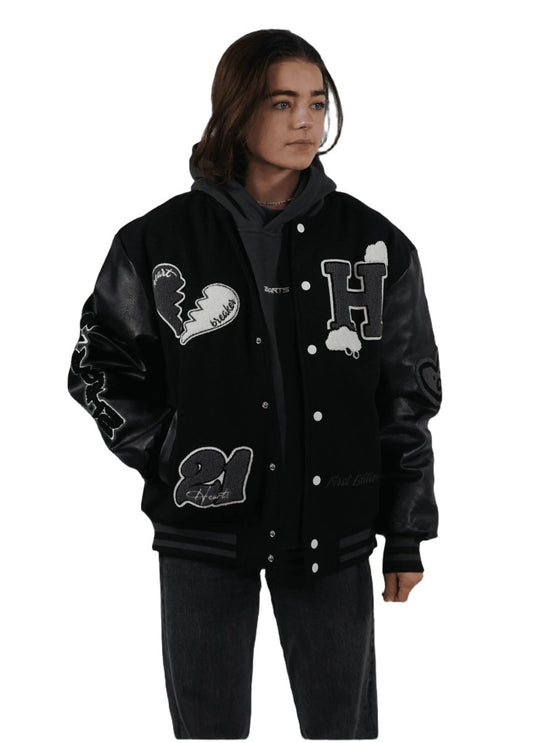 Broken Hearts Varsity Jacket - ZEIMZY