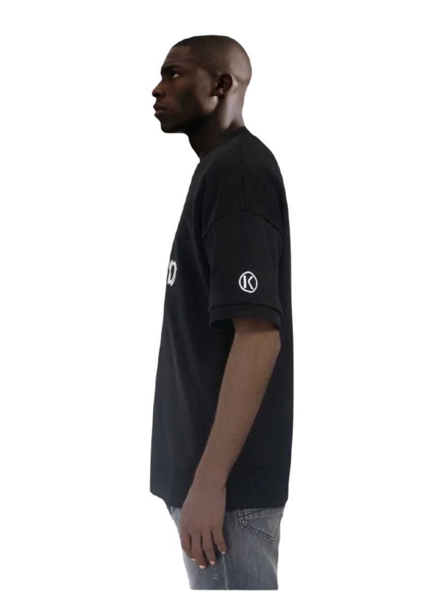 Heavy Cotton Oversize T-Shirt Broken Black KALUD - ZEIMZY