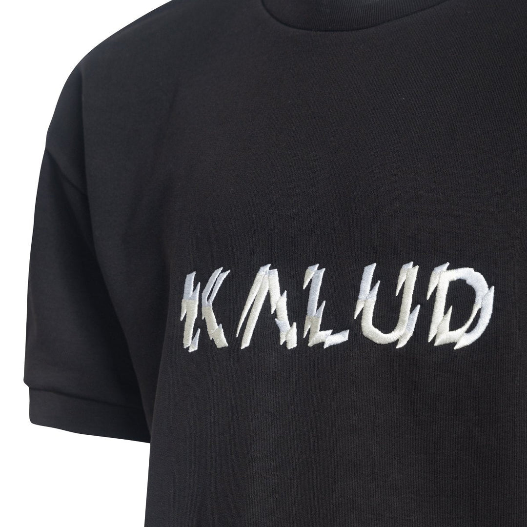 Heavy Cotton Oversize T-Shirt Broken Black KALUD - ZEIMZY