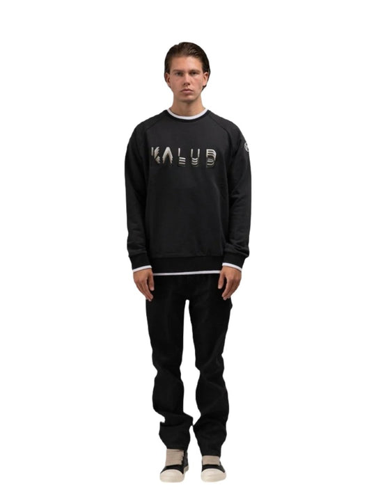 Regular Fit Pullover Washed Black 3D - ZEIMZY