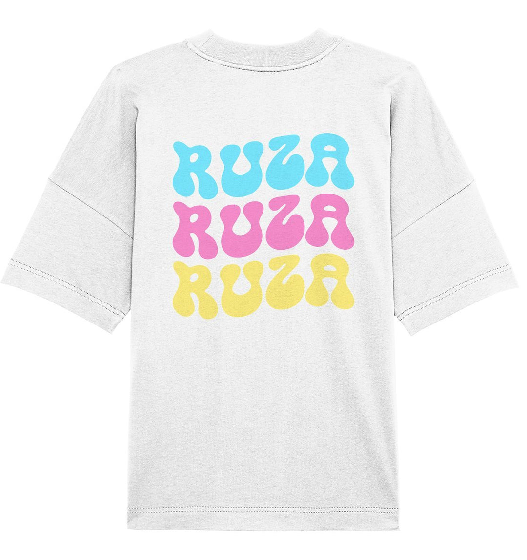 Ruza Wave Backprint Oversize T-shirt - ZEIMZY