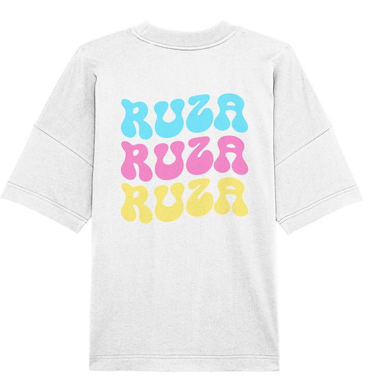 Ruza Wave Backprint Oversize T-shirt - ZEIMZY