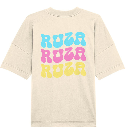 Ruza Wave Backprint Oversize T-shirt - ZEIMZY