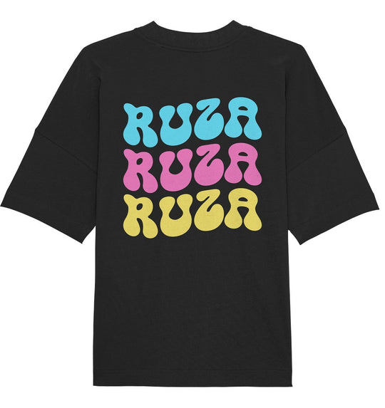 Ruza Wave Backprint Oversize T-shirt - ZEIMZY